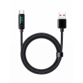 Cable de datos inteligente de trenza con pantalla LED